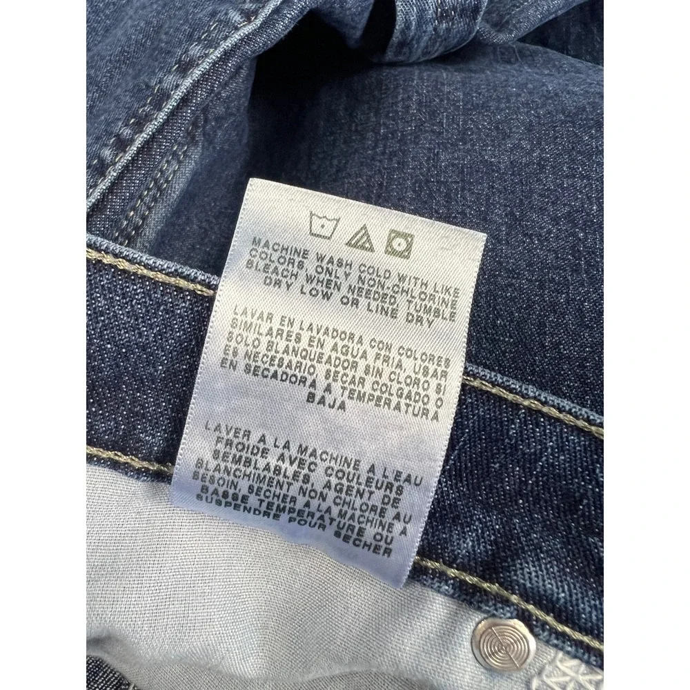 Wrangler Carpenter Jeans Mens 42x30 Blue Dark Wash Relaxed Fit Utility Workwear